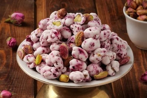 تصویر 1 از خرید نقل گل محمدی درجه یک + قیمت فروش استثنایی